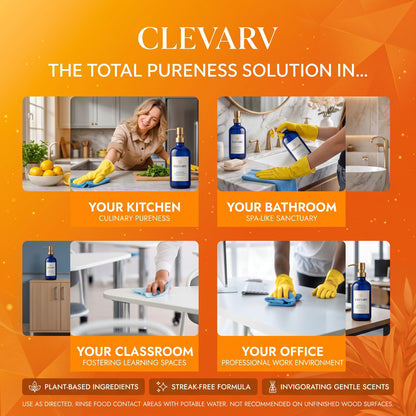 CLEVARY® Ultra Kitchen Degreaser Advanced Grease & Grime Remover | Plant-Based Multi-Surface Cleaner