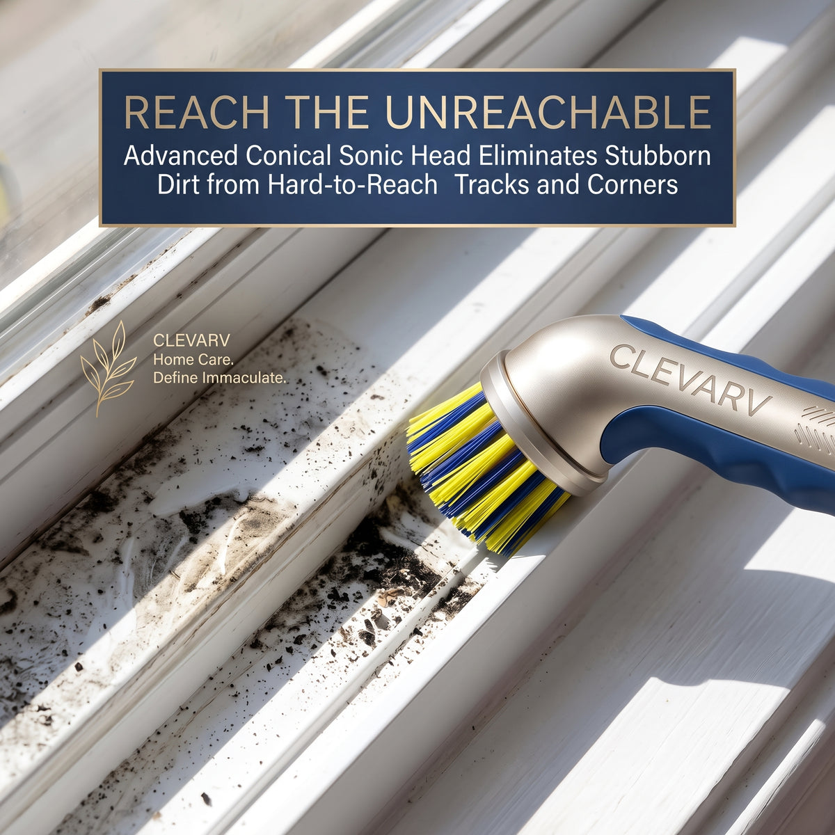 CLEVARY® SonicSpin™ Electric Cleaning Brush Powerful Cordless Spin Scrubber for Bathroom, Kitchen & Home Deep Cleaning
