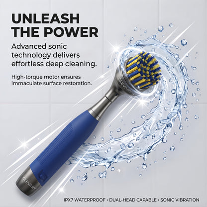CLEVARY® SonicSpin™ Electric Cleaning Brush Powerful Cordless Spin Scrubber for Bathroom, Kitchen & Home Deep Cleaning