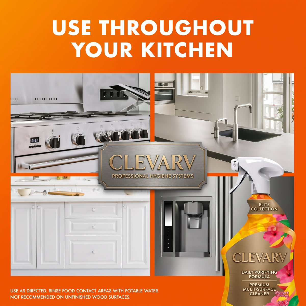 CLEVARY® Ultra Kitchen Degreaser Advanced Grease & Grime Remover | Plant-Based Multi-Surface Cleaner